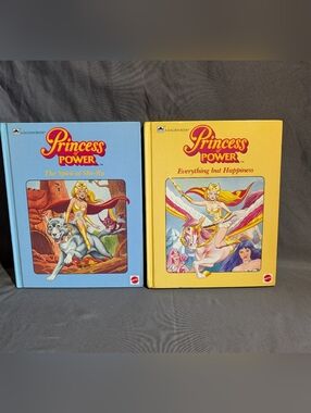 She-Ra Princess of Power Lot Of 2 Books Vtg 1985 Illustrated Hardcover Golden
